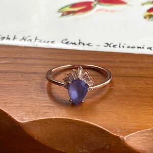 Purple Ring 💍 rose gold color ladies size 9 fashion jewelry